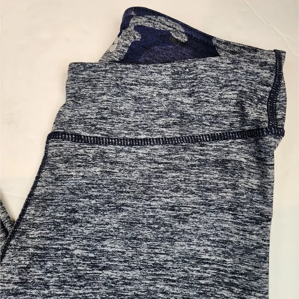 90 Degree‎ by Reflex Gray Blue Reversible Athletic Leggings Juniors Size M
